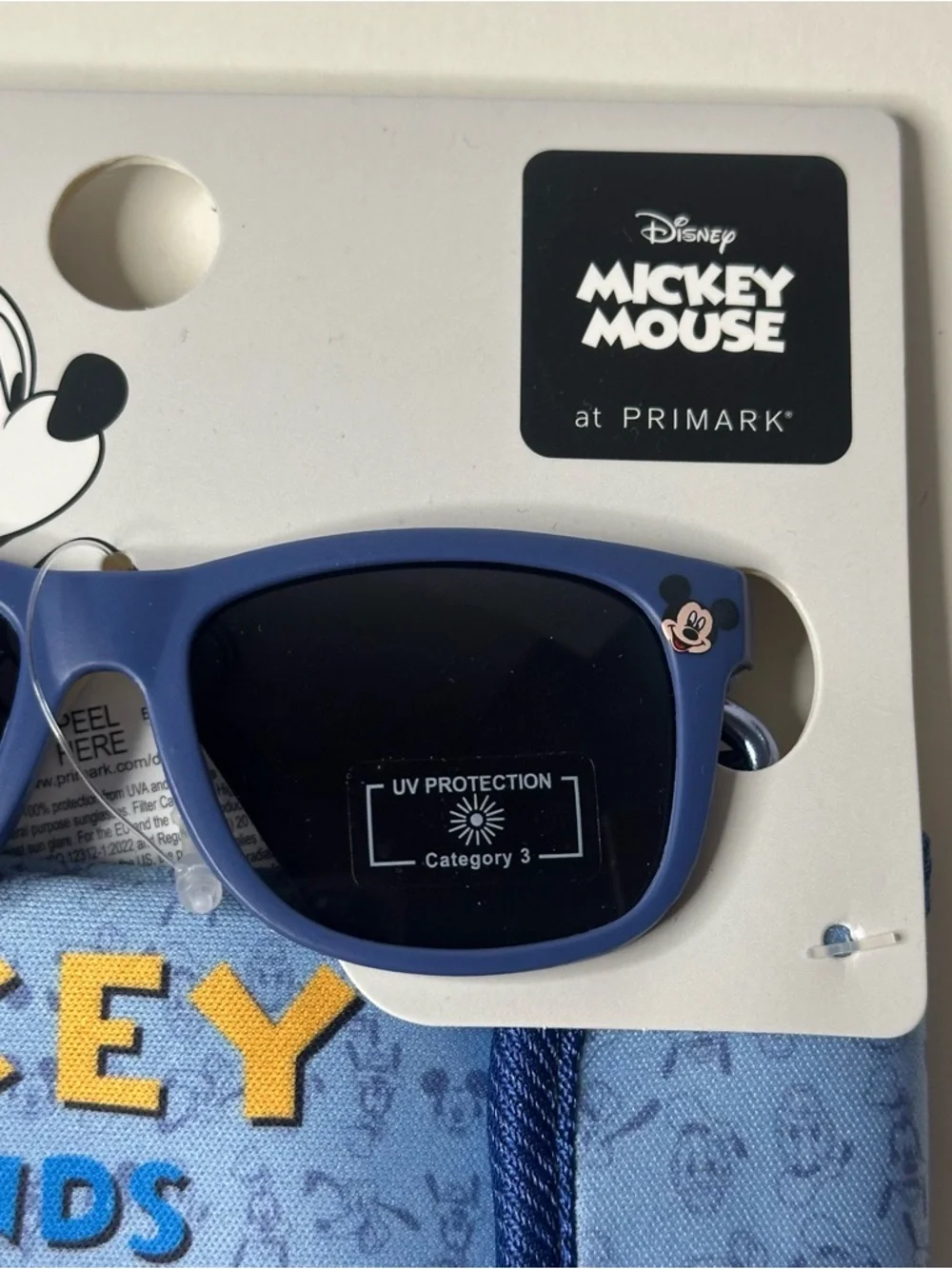 Primark Disney Baby Blue Mickey & Friends Sunglasses UV Protection W/ Case NEW